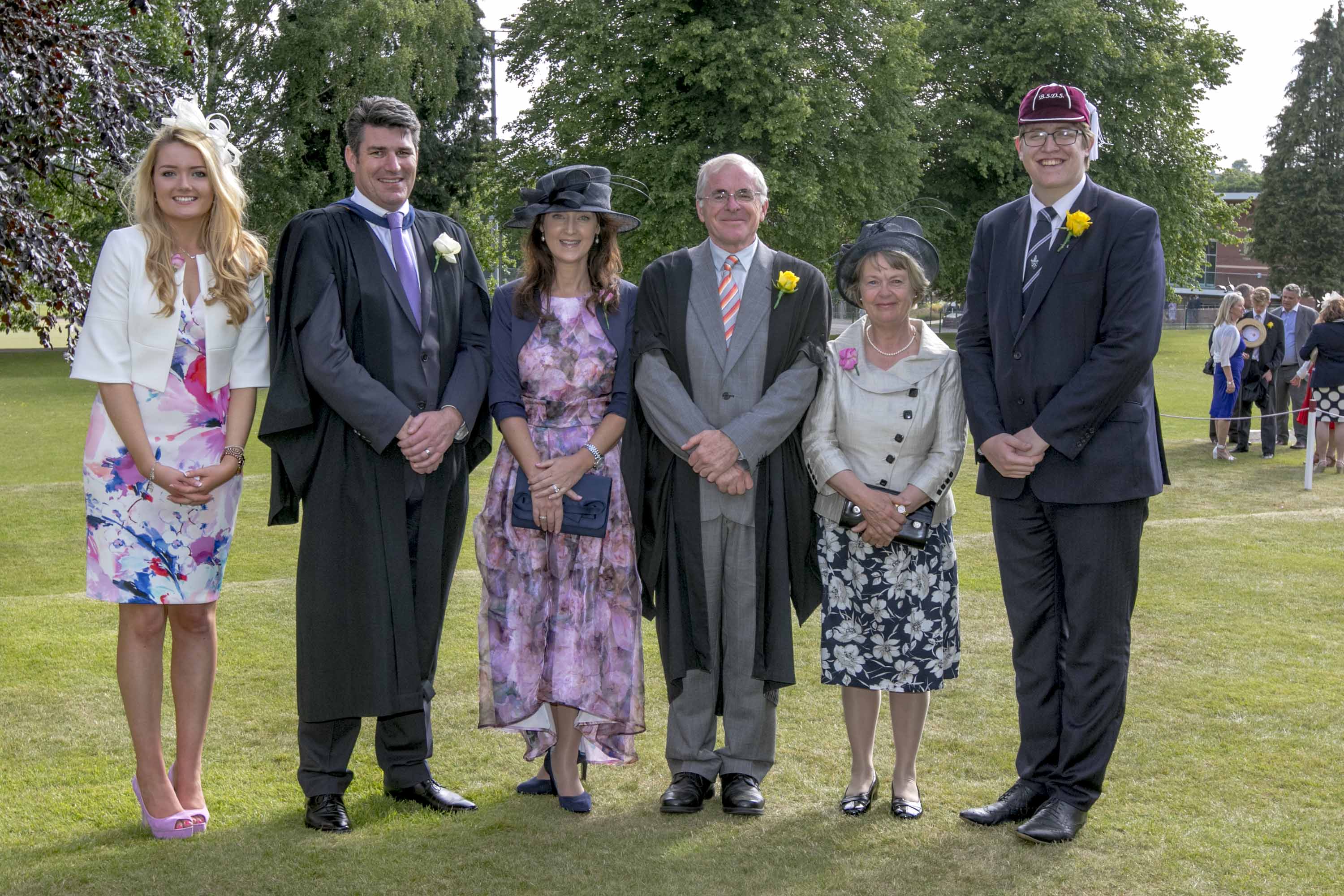 Commemoration Day 2015: The Heads of School with the Headmaster and Mr Bowen